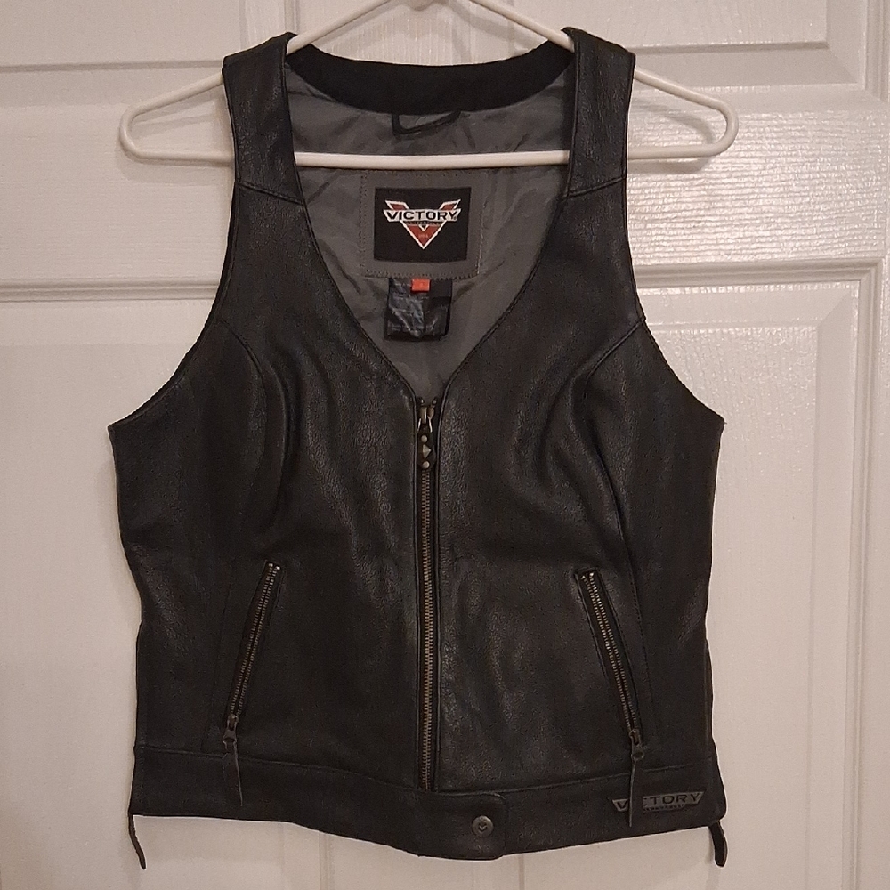 Victory Genuine Leather Women's Motorcycle Vest